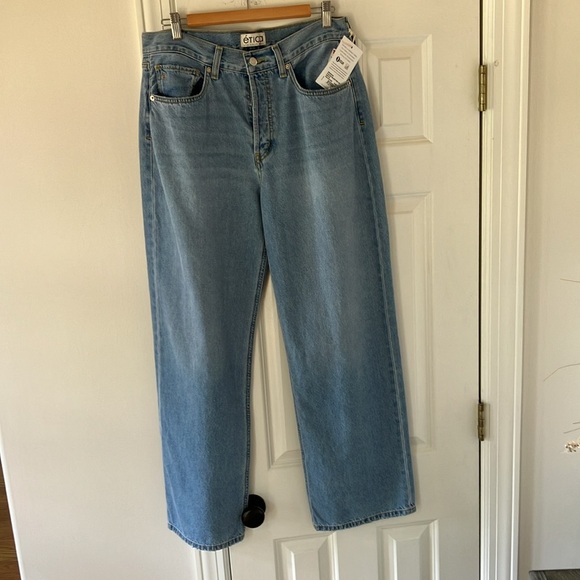 NWT Etica Stanton High Rise Wide Leg Jeans – Arctic Wash, Relaxed Fit, Size 30 - Picture 12 of 13